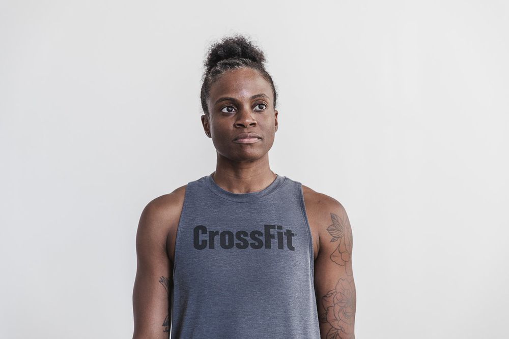 Débardeurs NOBULL Femme Grise - NOBULL Crossfit® High-Neck,France (5162-YTGSF)